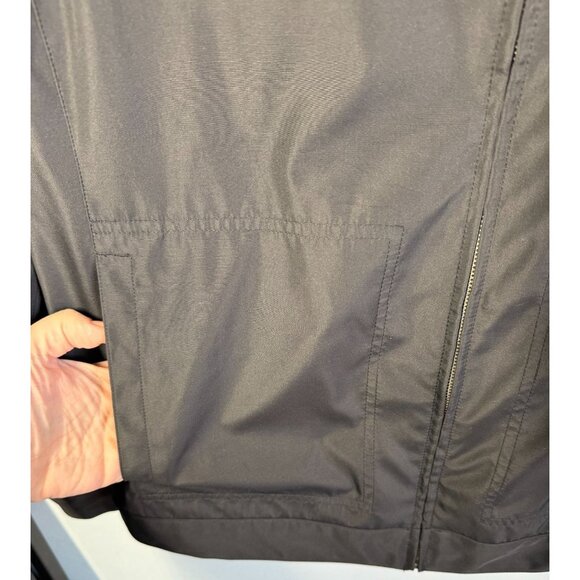 Axcess by Claiborne Black Soft Shell Zip Up Jacket Large Pockets Lightweight - Picture 11 of 14